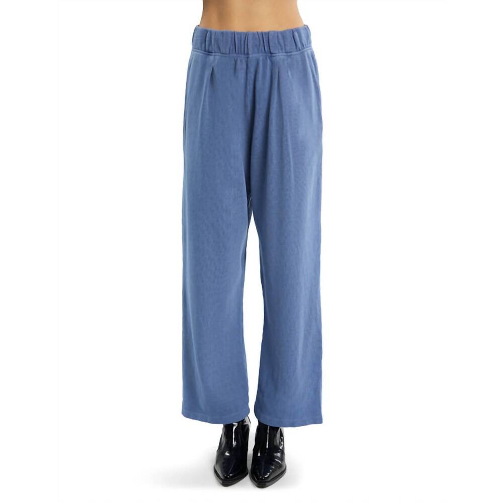 NEW LES TIEN penny pleated pant in washed periwinkle